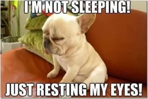 I'm not sleeping. I'm just resting my eyes Picture Quote #1