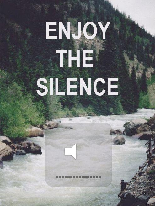 Enjoy the silence Picture Quote #1