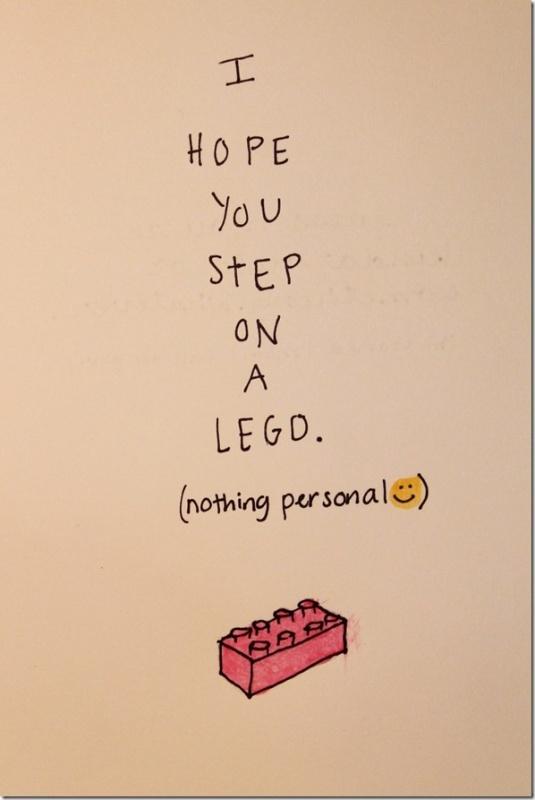 I hope you step on a LEGO Picture Quote #1