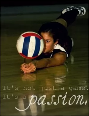 It's not just a game. It's a passion Picture Quote #1