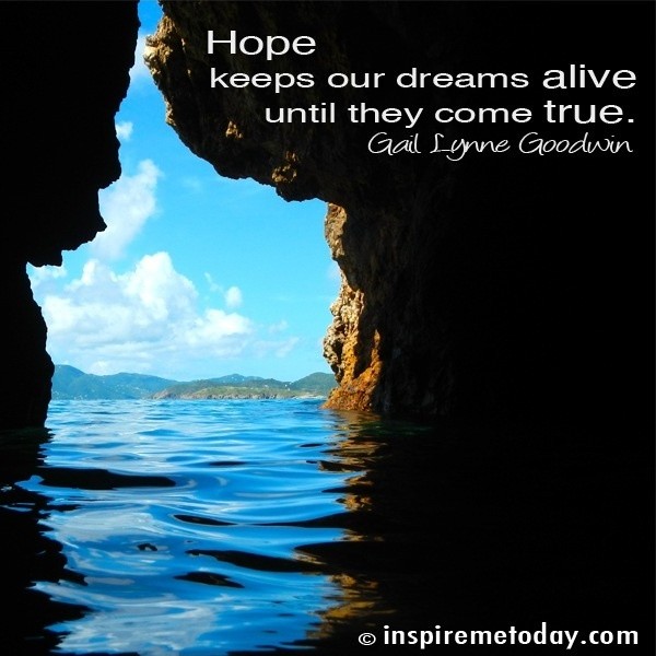 Hope keeps our dreams alive until they come true Picture Quote #1