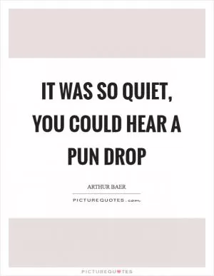 It was so quiet, you could hear a pun drop Picture Quote #1