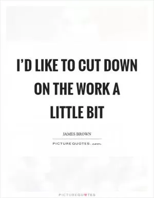 I’d like to cut down on the work a little bit Picture Quote #1