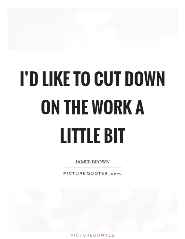 I'd like to cut down on the work a little bit Picture Quote #1