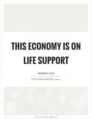 This economy is on life support Picture Quote #1