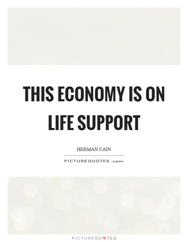 This economy is on life support Picture Quote #1