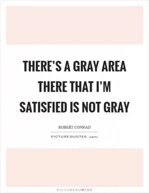 There’s a gray area there that I’m satisfied is not gray Picture Quote #1