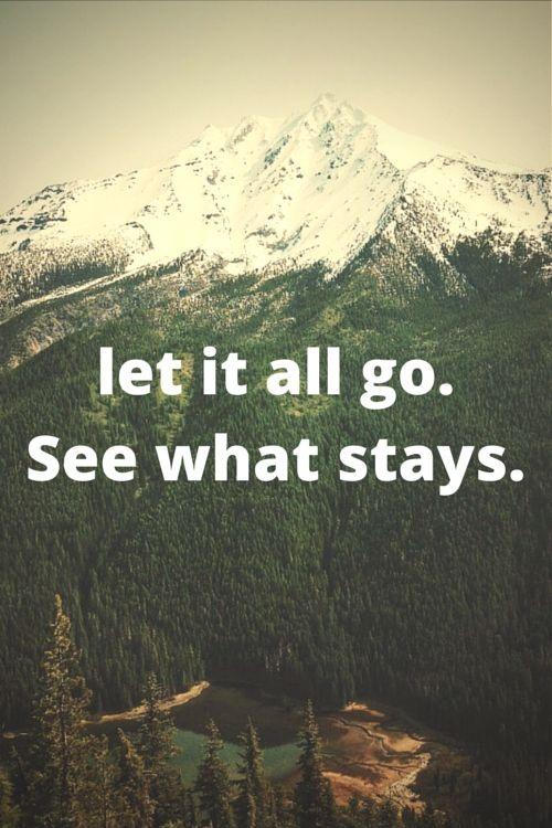 Let it all go See what stays Picture Quote #2