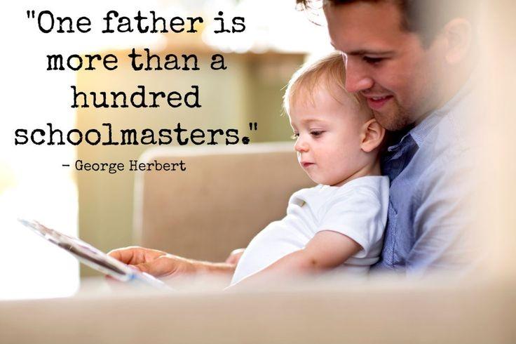One father is more than a hundred Schoolmasters Picture Quote #2