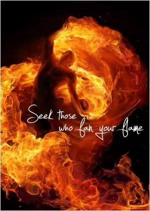 Seek those who fan your flame Picture Quote #1