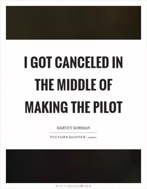 I got canceled in the middle of making the pilot Picture Quote #1