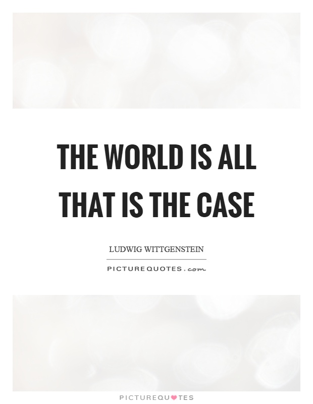 The world is all that is the case Picture Quote #1