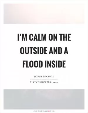 I’m calm on the outside and a flood inside Picture Quote #1