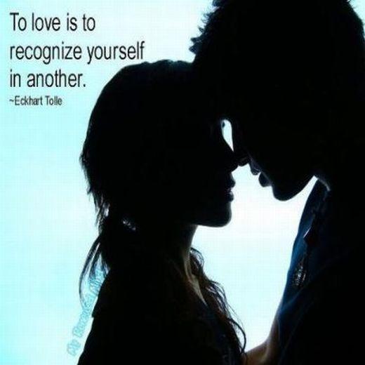 To love is to recognize yourself in another Picture Quote #1