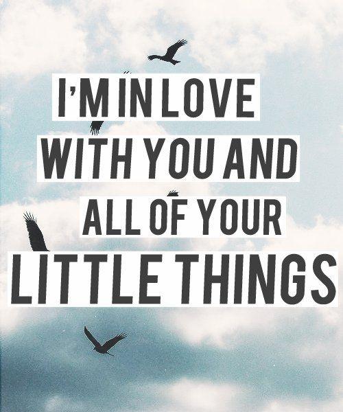 I'm in love with you and all of your little things Picture Quote #1