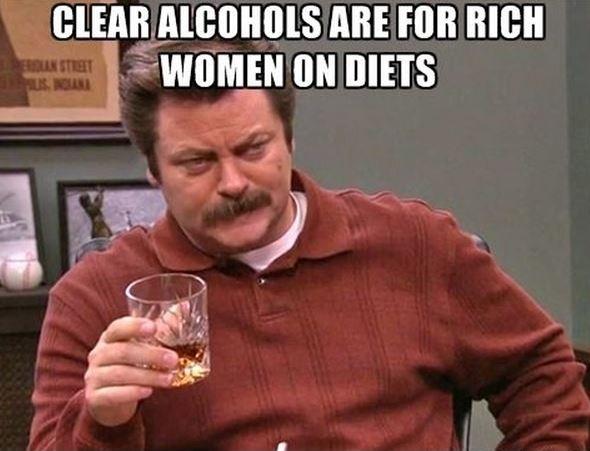 Clear alcohols are for rich women on diets Picture Quote #1