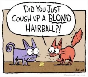 Did you just cough up a blonde hairball Picture Quote #1