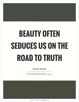 Beauty often seduces us on the road to truth Picture Quote #1