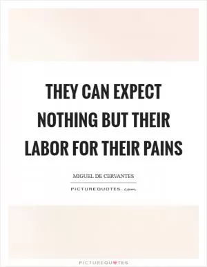 They can expect nothing but their labor for their pains Picture Quote #1