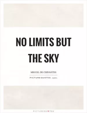 No limits but the sky Picture Quote #1