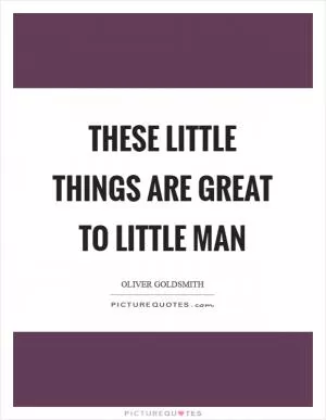 These little things are great to little man Picture Quote #1