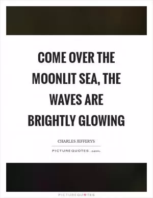 Come over the moonlit sea, the waves are brightly glowing Picture Quote #1