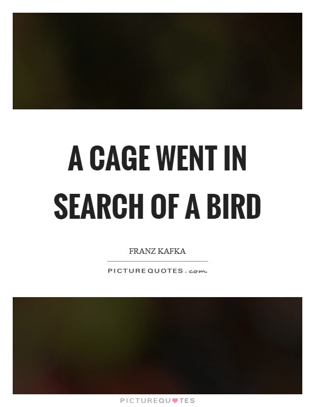 A cage went in search of a bird Picture Quote #1