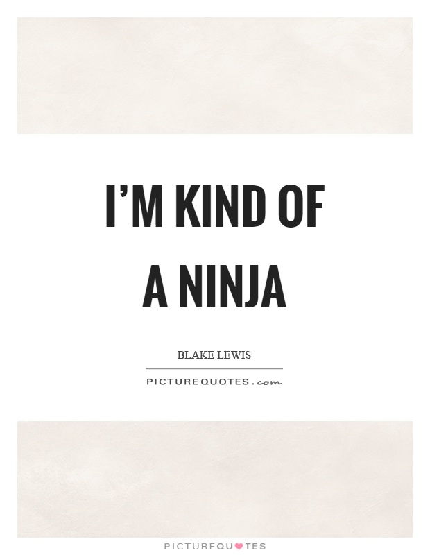 I'm kind of a ninja Picture Quote #1