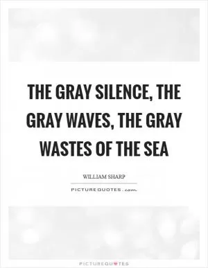 The gray silence, the gray waves, the gray wastes of the sea Picture Quote #1