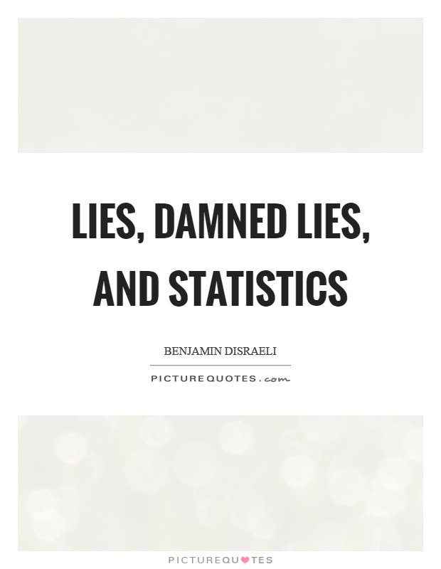 Lies, damned lies, and statistics Picture Quote #1