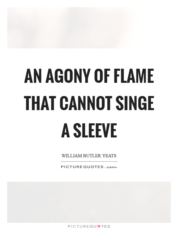 An agony of flame that cannot singe a sleeve Picture Quote #1