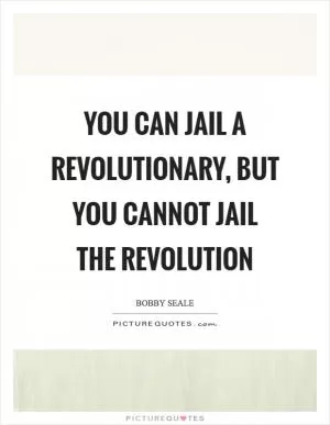 You can jail a revolutionary, but you cannot jail the revolution Picture Quote #1
