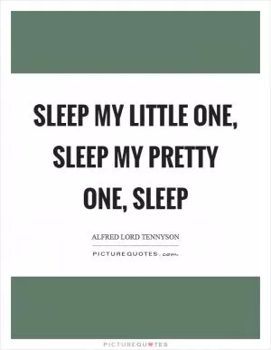 Sleep my little one, sleep my pretty one, sleep Picture Quote #1