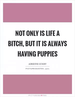 Not only is life a bitch, but it is always having puppies Picture Quote #1