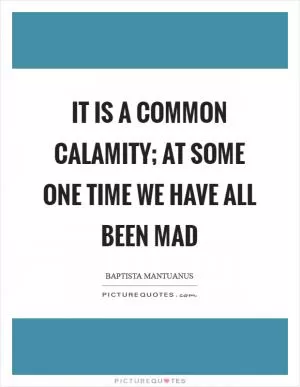 It is a common calamity; at some one time we have all been mad Picture Quote #1