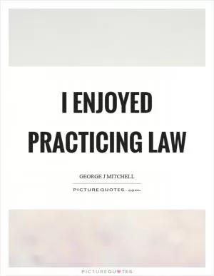 I enjoyed practicing law Picture Quote #1
