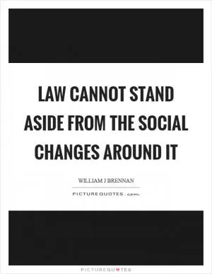 Law cannot stand aside from the social changes around it Picture Quote #1