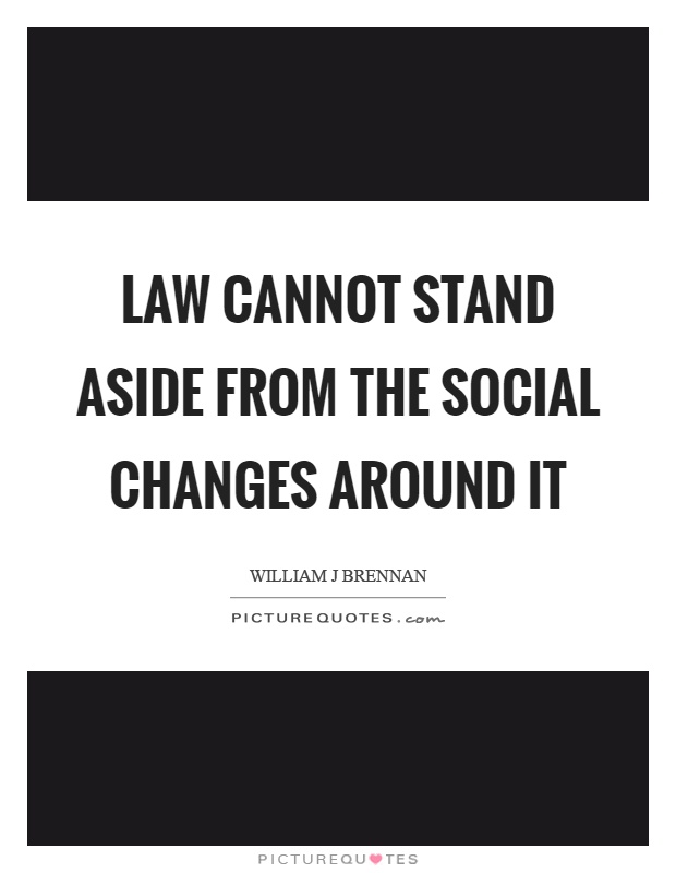 Law cannot stand aside from the social changes around it Picture Quote #1