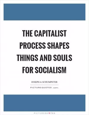 The capitalist process shapes things and souls for socialism Picture Quote #1