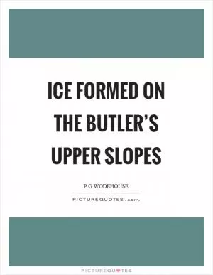 Ice formed on the butler’s upper slopes Picture Quote #1