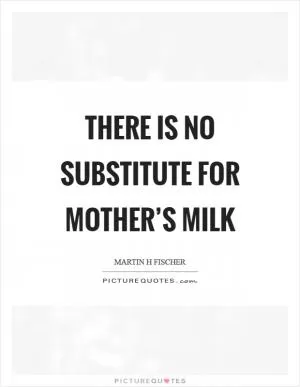 There is no substitute for mother’s milk Picture Quote #1