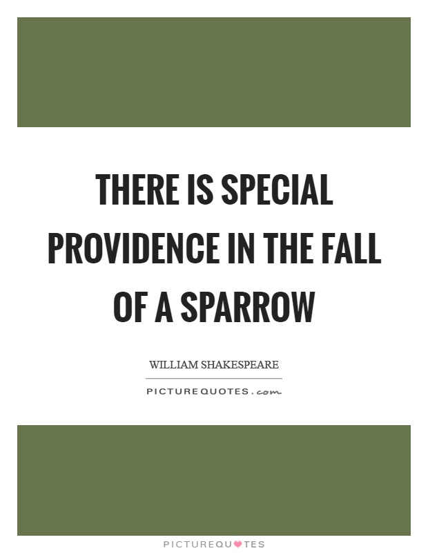 There is special providence in the fall of a sparrow Picture Quote #1