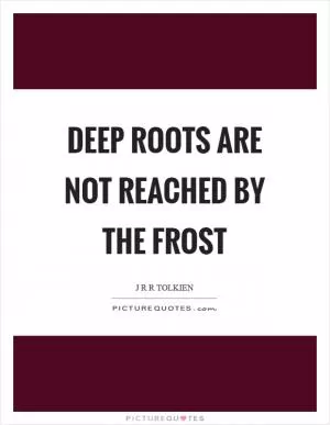 Deep roots are not reached by the frost Picture Quote #1