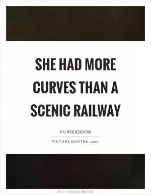 She had more curves than a scenic railway Picture Quote #1