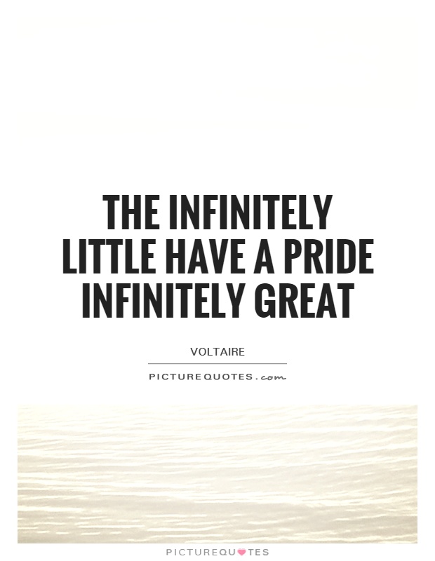 The infinitely little have a pride infinitely great Picture Quote #1