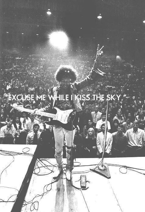 Excuse me while I kiss the sky Picture Quote #2