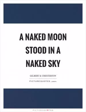 A naked moon stood in a naked sky Picture Quote #1