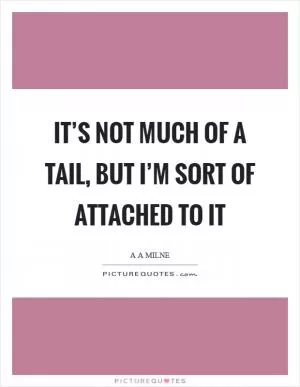 It’s not much of a tail, but I’m sort of attached to it Picture Quote #1