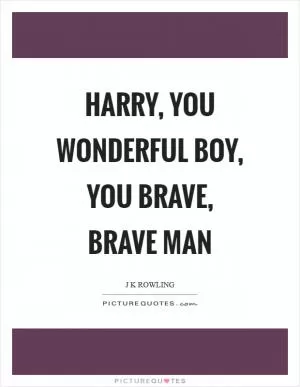 Harry, you wonderful boy, you brave, brave man Picture Quote #1