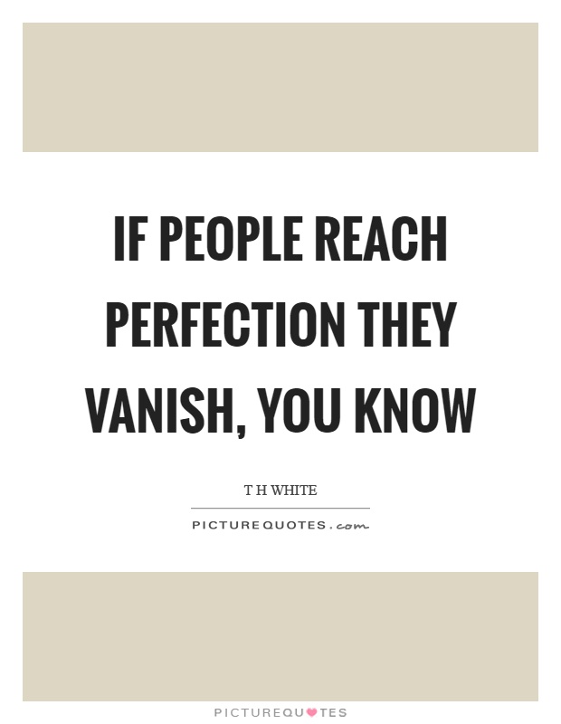 If people reach perfection they vanish, you know Picture Quote #1